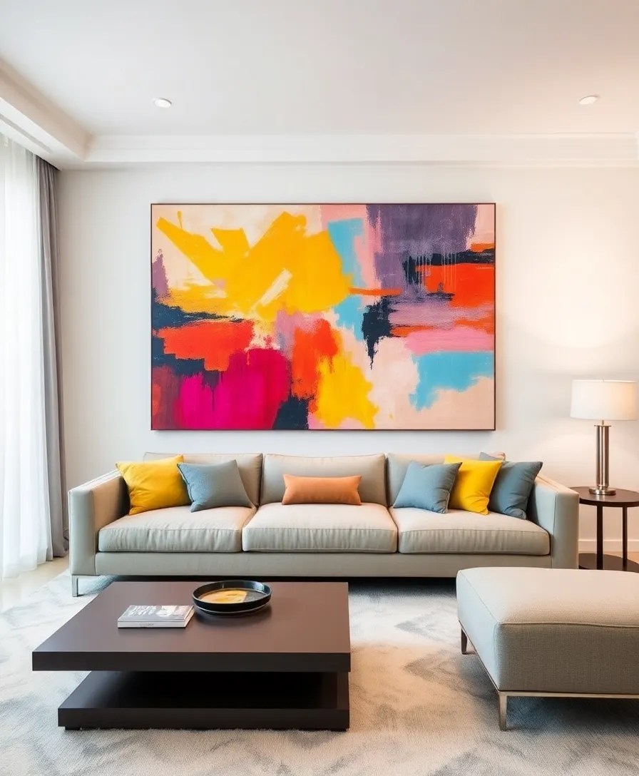 20 Living Room Ideas That Will Transform Your Space into a Cozy Haven (You Won't Believe #5!) - 5. Use Large-Scale Art