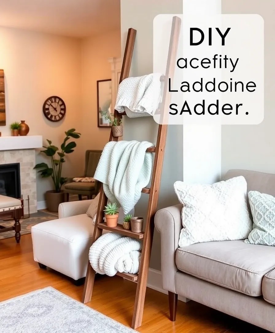 25 Easy DIY Home Decor Projects That Will Impress Your Friends (And Your Wallet!) - 13. DIY Decorative Ladder