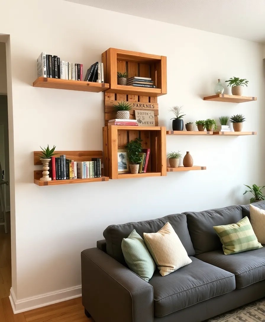 25 Easy DIY Home Decor Projects That Will Impress Your Friends (And Your Wallet!) - 4. Repurposed Wooden Pallet Shelves