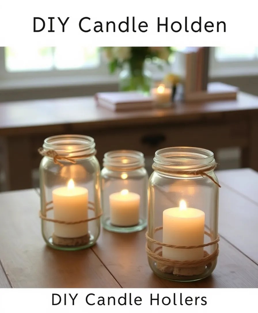 25 Easy DIY Home Decor Projects That Will Impress Your Friends (And Your Wallet!) - 9. DIY Candle Holders